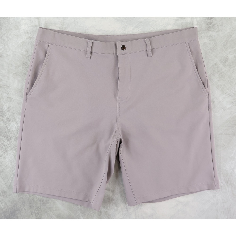State & Liberty Performance Shorts Mens 36 Gray Golf Tech Stretch Tech